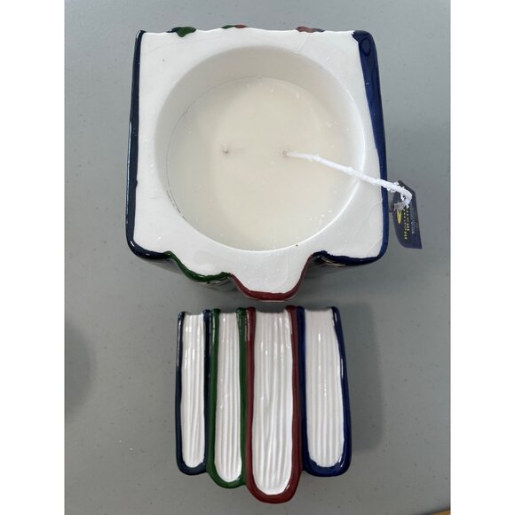 Moonlight Manor Ceramic Book Stack Candle 16 Oz Black Hemlock Halloween Witch - Picture 3 of 9